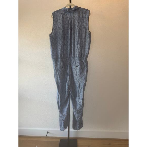 ATM | Silk Chambray Jumpsuit - Picture 7 of 8